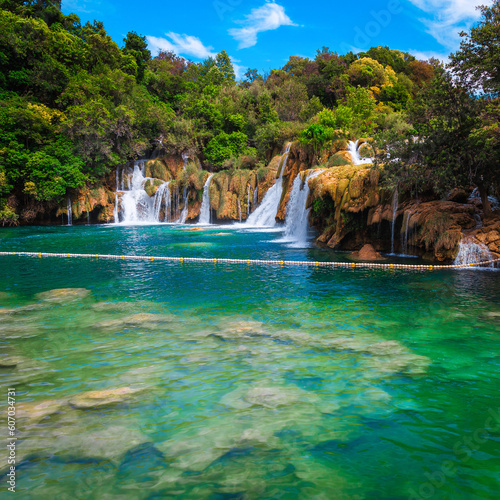 Krka National Park with spectacular waterfalls, Skradin, Dalmatia, Croatia