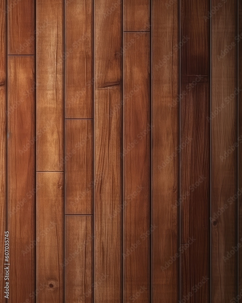 Top view of brown plank texture on wooden table. (Illustration, Generative AI) Top view of brown plank texture on wooden table. (Illustration, Generative AI)