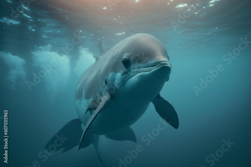 bottlenose dolphin in the sea Generative AI © Dyeru