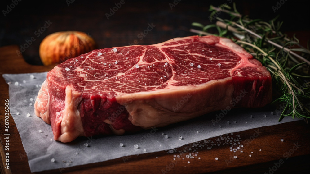 Delicious raw meat Generative AI Delicious raw meat Generative AI