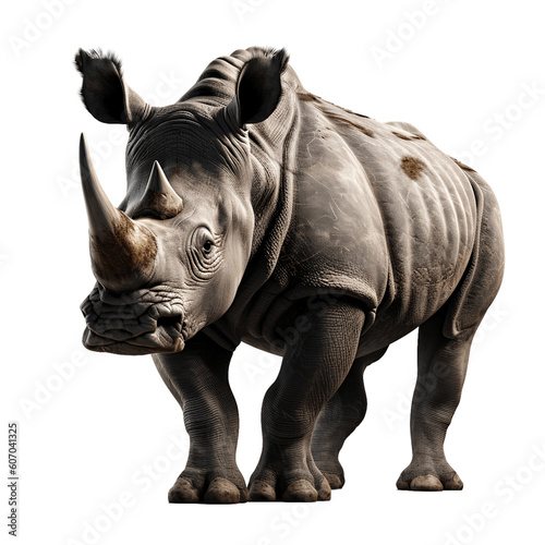 Rhinoceros isolated on white background