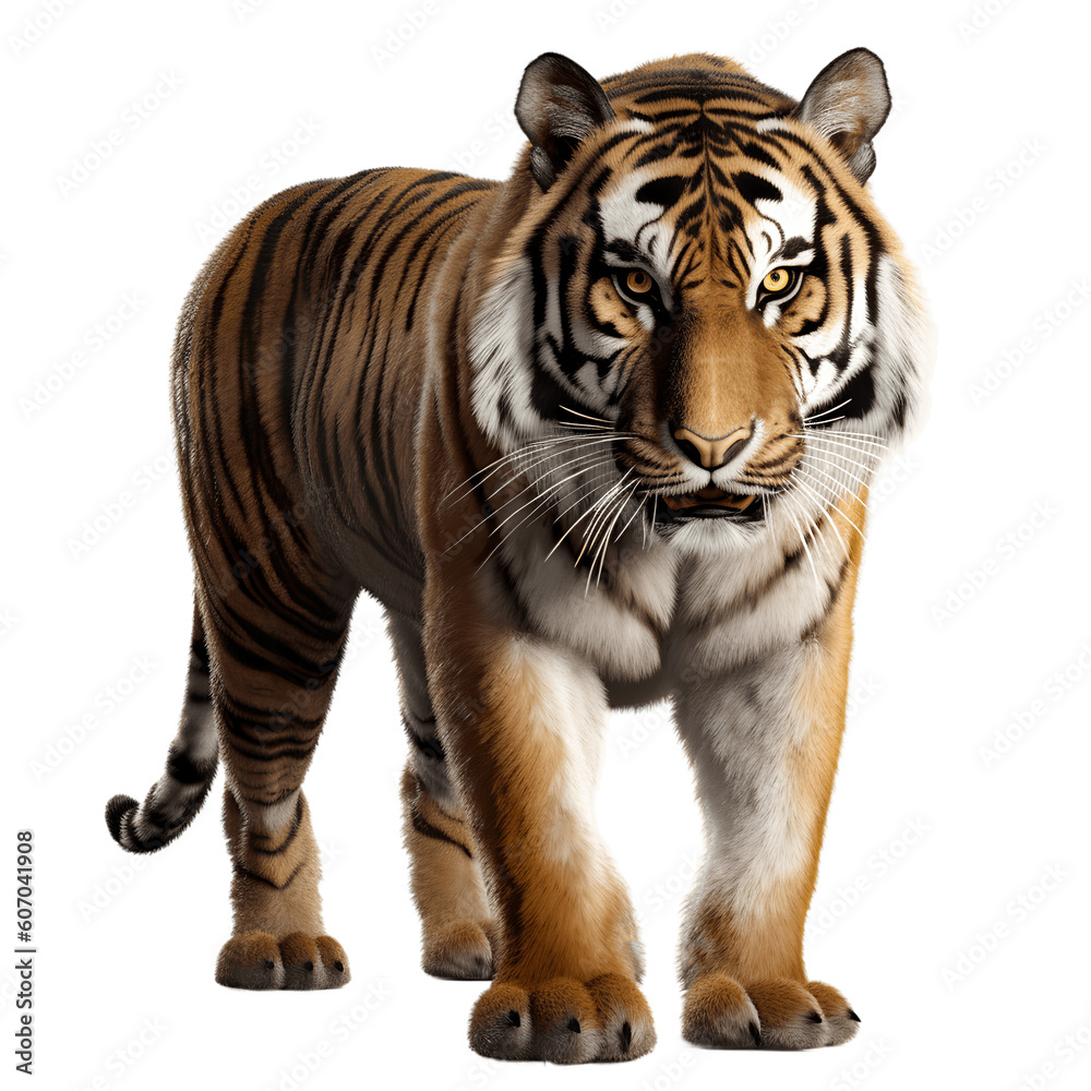 Portrait of Tiger isolated on a transparent background Portrait of Tiger isolated on a transparent background