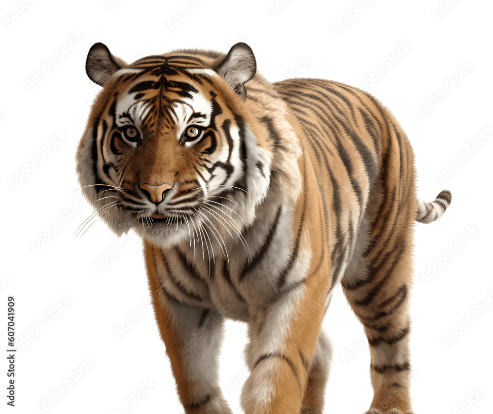 Portrait of Tiger isolated on a white background