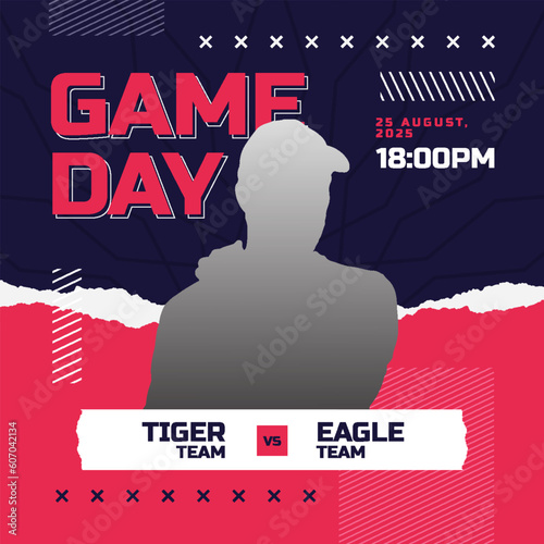 Esport gameday social media post banner template