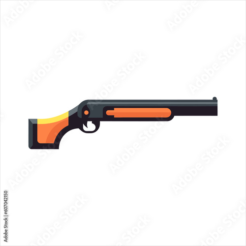 A shotgun icon in simple style isolated on white background. Vector illustration