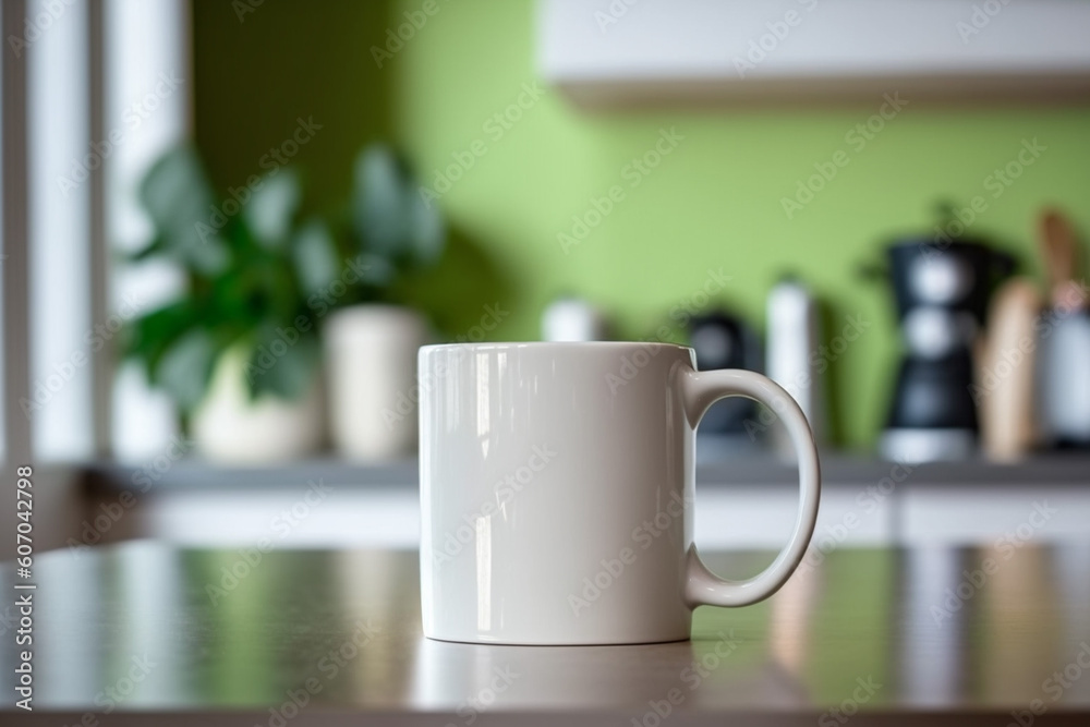 Empty Mug mock up for advertisement, photos, brands Generative AI Empty Mug mock up for advertisement, photos, brands Generative AI