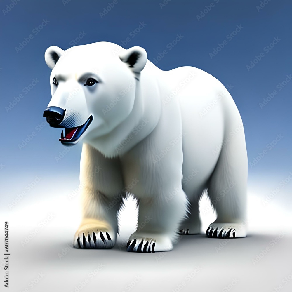 Fototapeta premium polar bears illustration design generative ai