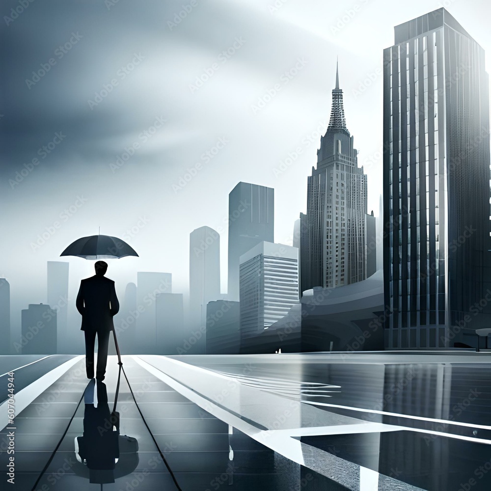 a man walking in an urban showers, rainy cityscapes a man walking in an urban showers, rainy cityscapes