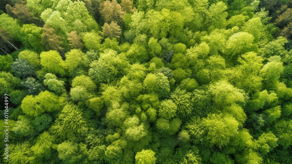 Beautiful forest background Generative AI