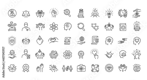Ethics Icons. Linear Icons. Vector illustration