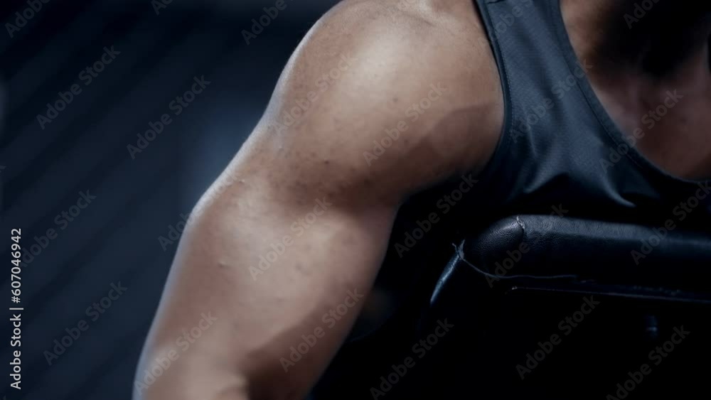 African American man performs chest-supported row exercise African American man performs chest-supported row exercise
