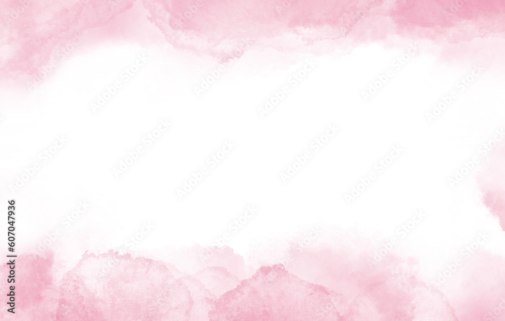 abstract watercolor background with pink color and white space. Use for background or backdrop 