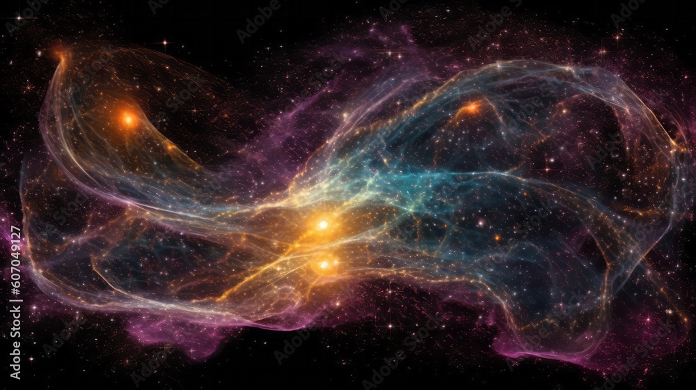 Foto de Illustration of a magnificent star cluster in the depths of ...