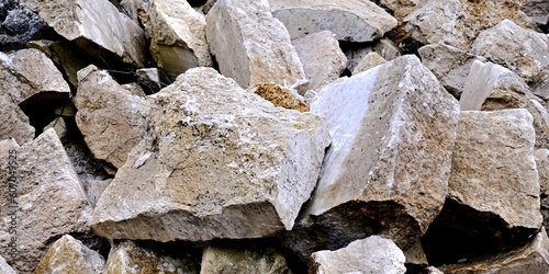 a pile of firewood, stones, rocks, limestone, crushed stone, for screensavers, for videos, wallpapers, posters, illustrations