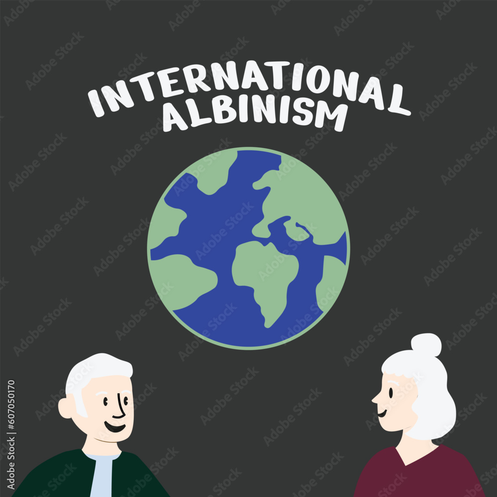 international albinism awareness day design postcard, social media tempalte, poster