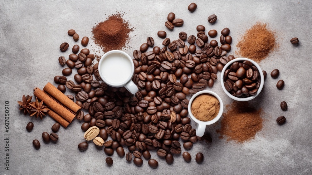 Delicious coffee beans  Generative AI