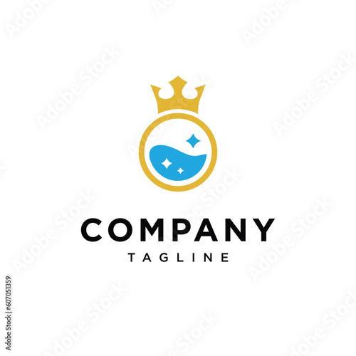 Queen King laundy logo icon vector template.eps
