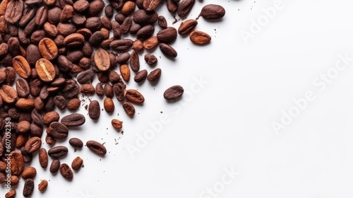 Cacao Beans background top view Created With Generative AI Technology