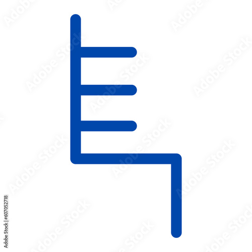Geometric abstract rectangular esoteric symbol