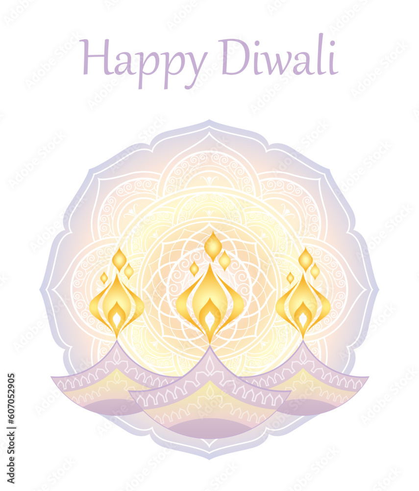 Happy Diwali Vector Symbol Illustration Isolated On A White Background. Happy Diwali Vector Symbol Illustration Isolated On A White Background.