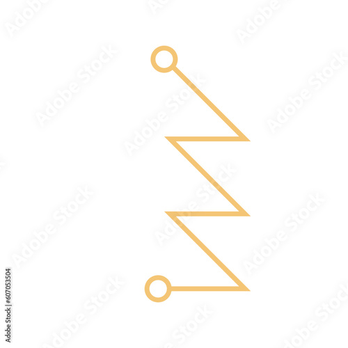 Astrological geometric symbol of a zigzag line