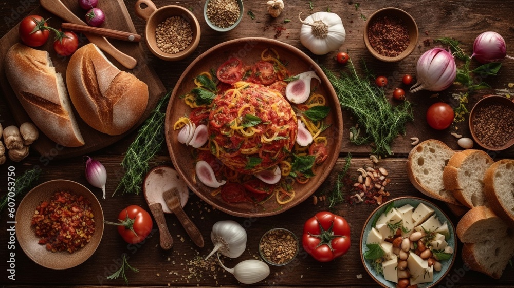 Delicious pasta spaghetti Generative AI