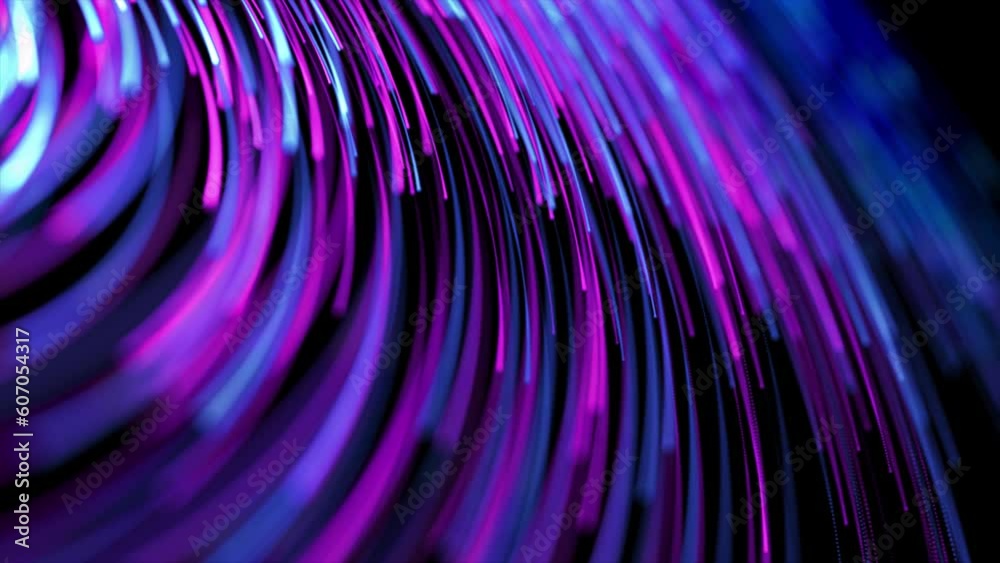blue and purple line networking background, 3d animation line background, blue and purple technology background