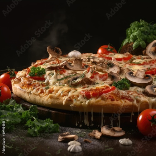 Mix Pizza Photos, Dark Composition