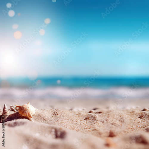 Summer beach background shot in bokeh style