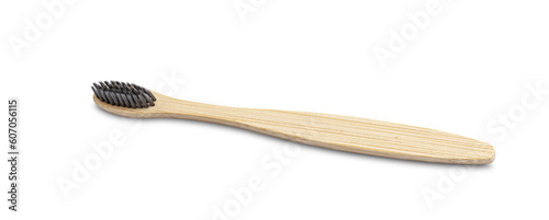 wooden toothbrush isolated on a transparent background