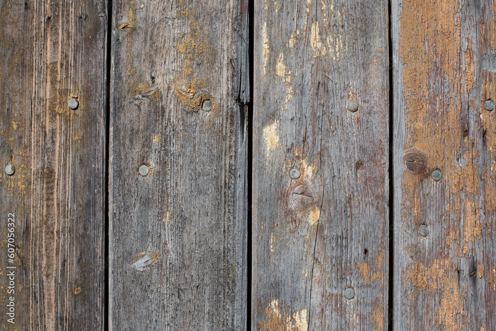 wooden background with weathered wood and ruusty nails wooden background with weathered wood and ruusty nails