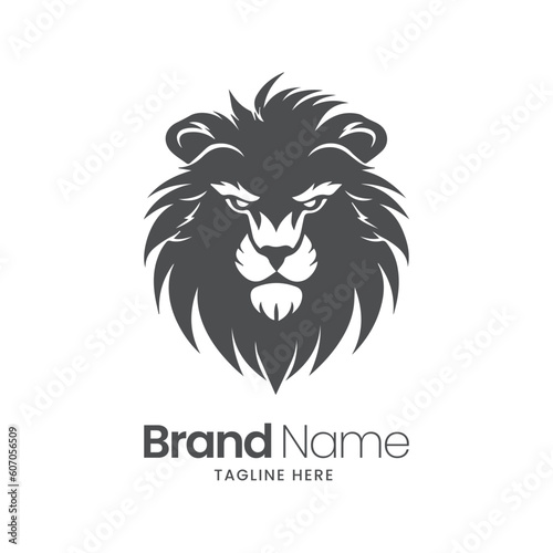 Lion head logo design, lion logo design, wild logo, 