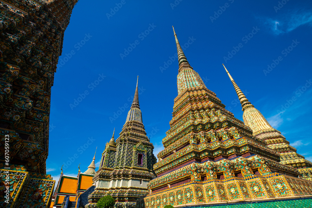Fototapeta premium Buddhist temple Wat Pho beautiful pagoda travel place
