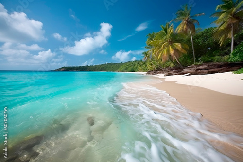 Tropical beach in Seychelles, Praslin