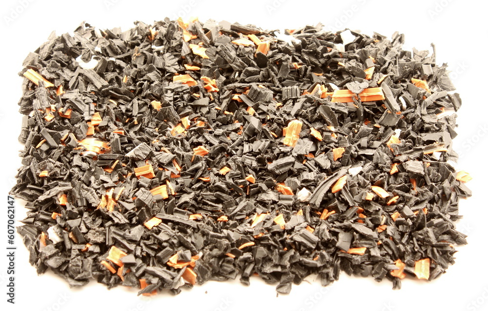 Multi colored heaps of molding compounds Ground rubber. Multi colored heaps of molding compounds Ground rubber.
