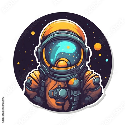 Illustration of an astronaut in space