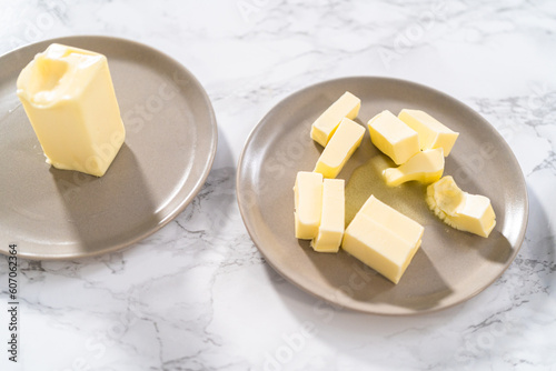 Fotografija Softening unsalted butter