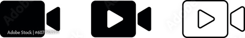 Projector, Video camera icons collection vector Illustration Eps 10.