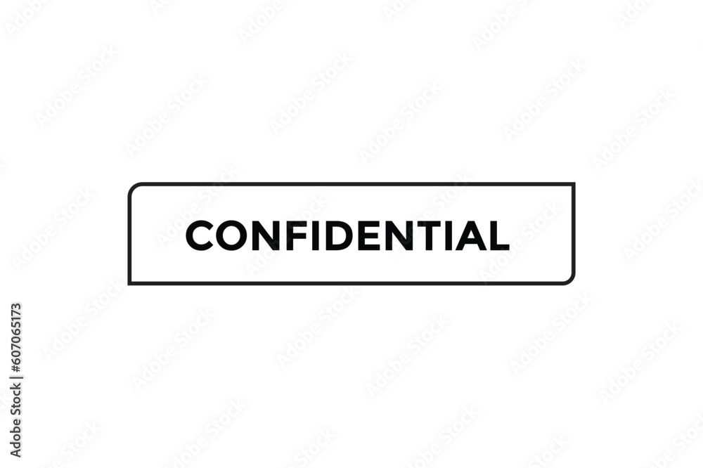 Confidential button web banner templates. Vector Illustration Confidential button web banner templates. Vector Illustration