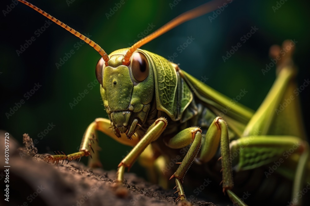 Nature's Master of Disguise: Beautiful Grasshopper Blending into its Surroundings Nature's Master of Disguise: Beautiful Grasshopper Blending into its Surroundings