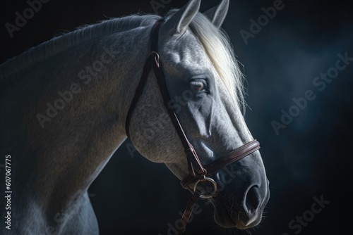 Elegant Beauty: Captivating Close-up of a Majestic Horse in Profile © Arthur