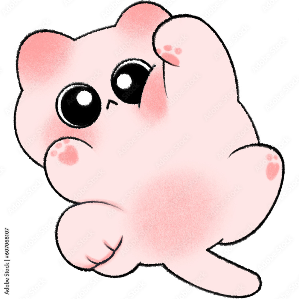 cute cat chalk coloring cute cat chalk coloring