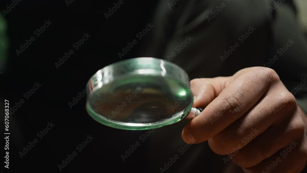 Looking with the magnifying glass Looking with the magnifying glass