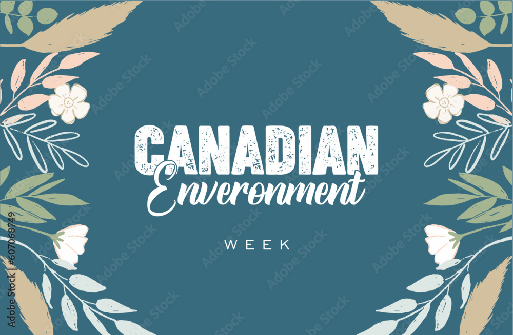 Fototapeta premium canadian environment week background template