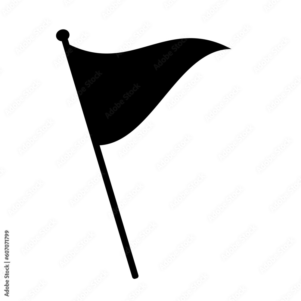Icon of a flag waving in the wind on a white background.
Goal concept. Icon of a flag waving in the wind on a white background.
Goal concept.