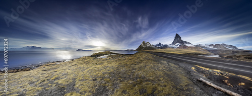 Icelandic landscape enlarged using Photoshop AI