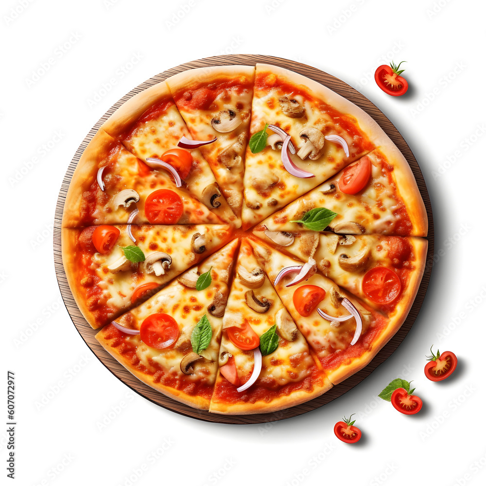 pizza isolated on white top view pizza isolated on white top view