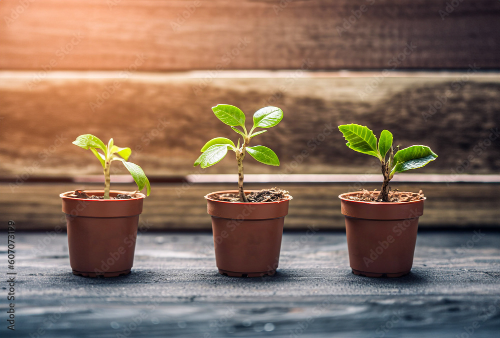 plant in a pot with beautiful sun light. generative ai. plant in a pot with beautiful sun light. generative ai.