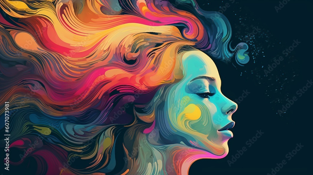 Portrait of a beautiful woman  Generative AI