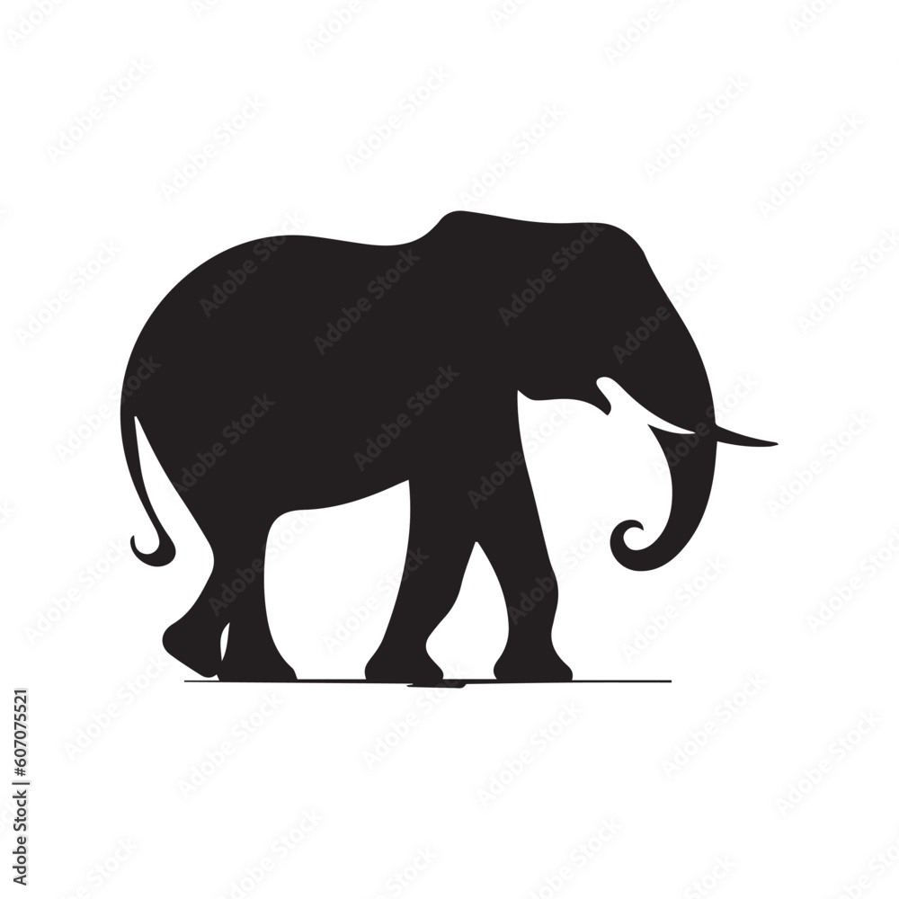 Obraz premium silhouette of an elephant vector logo